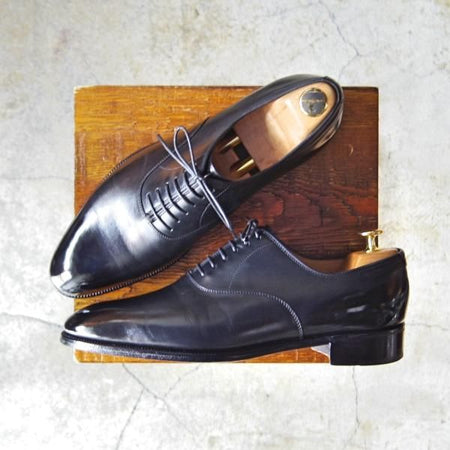 美品★ジョンロブ 7E【定価￥248,400-★プレステージライン/GARNIER 2/ガルニエ/7000ラスト】プレーントゥ/カーフ/黒/JOHN LOBB★e304