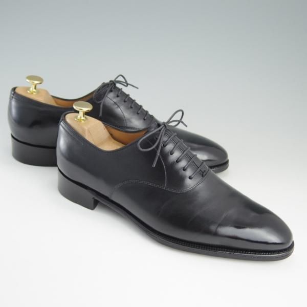 美品★ジョンロブ 7E【定価￥248,400-★プレステージライン/GARNIER 2/ガルニエ/7000ラスト】プレーントゥ/カーフ/黒/JOHN LOBB★e304