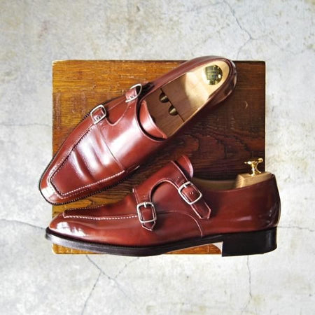 極上★(東欧)VASS/ヴァーシュ SIZE 39【定価15万円程度★Uラスト/ロベルトウゴリーニ】ダブルモンク/Uチップ/カーフ/メンズ★e306