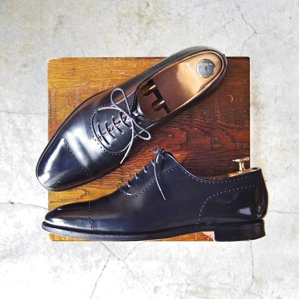 極上★クロケット&ジョーンズ UK6.5/US7D【★ブルックスブラザーズ別注/Peal&co】341ラスト/オックスフォード/黒/Crockett&Jones★e282
