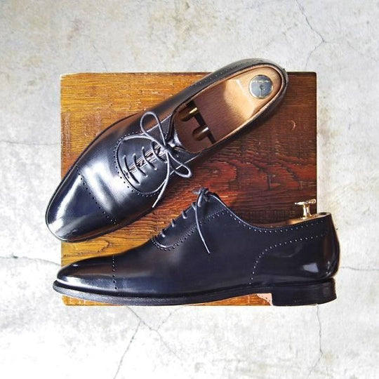 極上★クロケット&ジョーンズ UK6.5/US7D【★ブルックスブラザーズ別注/Peal&co】341ラスト/オックスフォード/黒/Crockett&Jones★e282