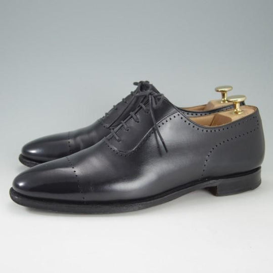極上★クロケット&ジョーンズ UK6.5/US7D【★ブルックスブラザーズ別注/Peal&co】341ラスト/オックスフォード/黒/Crockett&Jones★e282