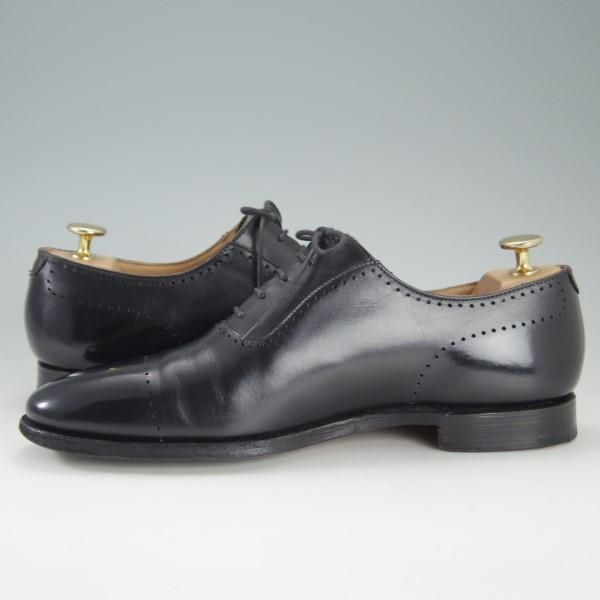 極上★クロケット&ジョーンズ UK6.5/US7D【★ブルックスブラザーズ別注/Peal&co】341ラスト/オックスフォード/黒/Crockett&Jones★e282