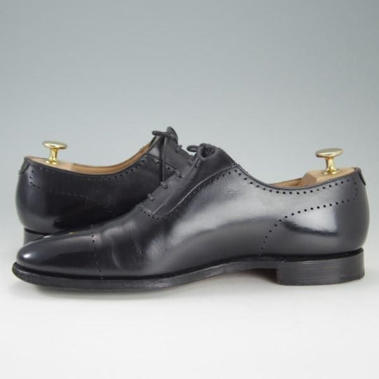 極上★クロケット&ジョーンズ UK6.5/US7D【★ブルックスブラザーズ別注/Peal&co】341ラスト/オックスフォード/黒/Crockett&Jones★e282