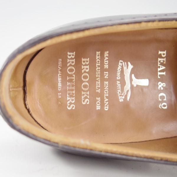 極上★クロケット&ジョーンズ UK6.5/US7D【★ブルックスブラザーズ別注/Peal&co】341ラスト/オックスフォード/黒/Crockett&Jones★e282