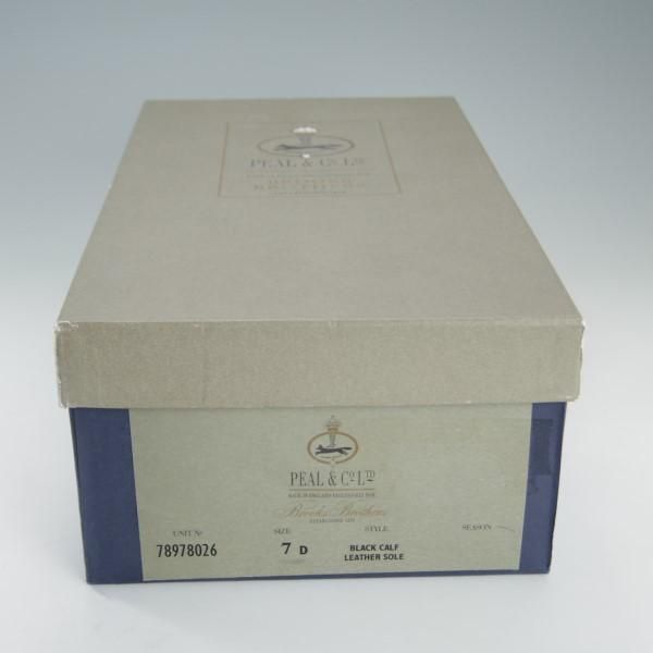 極上★クロケット&ジョーンズ UK6.5/US7D【★ブルックスブラザーズ別注/Peal&co】341ラスト/オックスフォード/黒/Crockett&Jones★e282