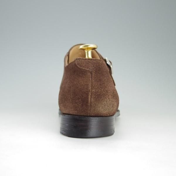 極上★クロケット&ジョーンズ UK7.5/US8D【★ブルックスブラザーズ別注/Peal&co】341ラスト/ダブルモンク/スエード/茶/Crockett&Jones★e283