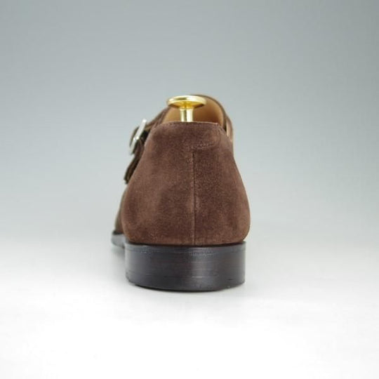 極上★クロケット&ジョーンズ UK7.5/US8D【★ブルックスブラザーズ別注/Peal&co】341ラスト/ダブルモンク/スエード/茶/Crockett&Jones★e283