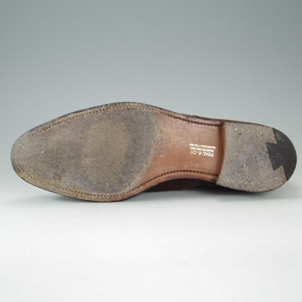 極上★クロケット&ジョーンズ UK7.5/US8D【★ブルックスブラザーズ別注/Peal&co】341ラスト/ダブルモンク/スエード/茶/Crockett&Jones★e283