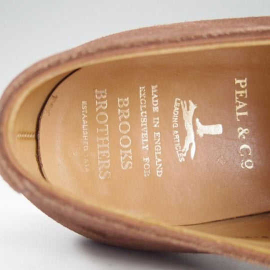 極上★クロケット&ジョーンズ UK7.5/US8D【★ブルックスブラザーズ別注/Peal&co】341ラスト/ダブルモンク/スエード/茶/Crockett&Jones★e283