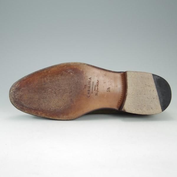 極美品★(スペイン製)カルミナ SIZE 5.5【定価￥71,280-★フルストラップ仕様/コインローファー】80372/UETAMラスト/濃緑/CARMINA★e284