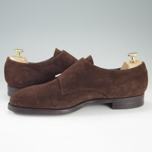 美品★三陽山長 SIZE 8.5【★ダブルモンク/R2010ラスト】スエード/濃茶/メンズ/SanyoYamacho★e285