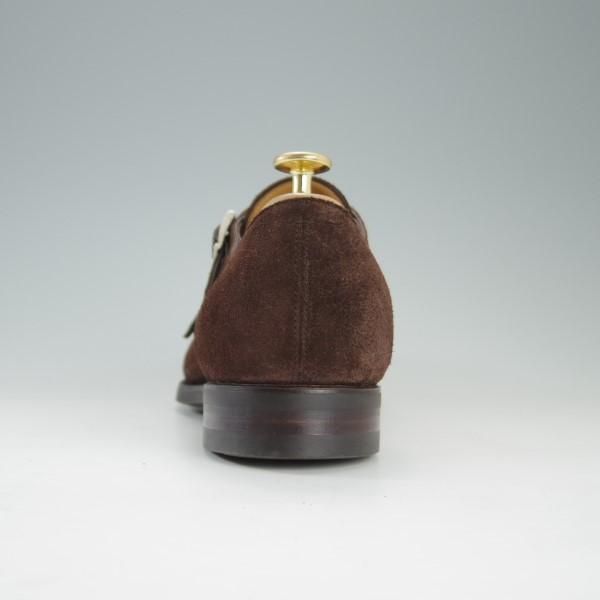 美品★三陽山長 SIZE 8.5【★ダブルモンク/R2010ラスト】スエード/濃茶/メンズ/SanyoYamacho★e285