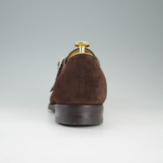 美品★三陽山長 SIZE 8.5【★ダブルモンク/R2010ラスト】スエード/濃茶/メンズ/SanyoYamacho★e285