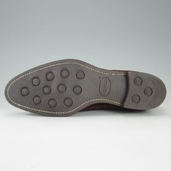 美品★三陽山長 SIZE 8.5【★ダブルモンク/R2010ラスト】スエード/濃茶/メンズ/SanyoYamacho★e285