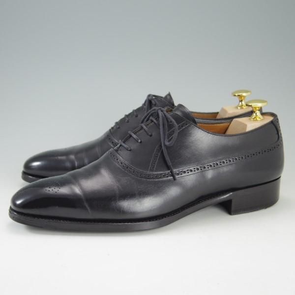 美品★三陽山長 SIZE 7【★オックスフォードシューズ/R309ラスト】カーフ/黒/メンズ/SanyoYamacho★e286