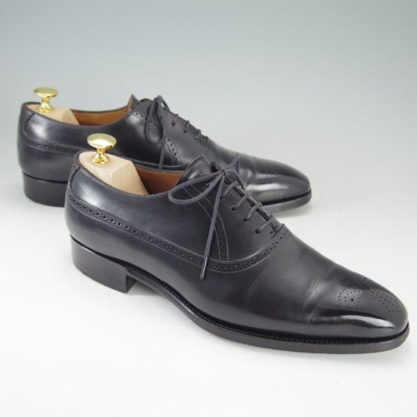 美品★三陽山長 SIZE 7【★オックスフォードシューズ/R309ラスト】カーフ/黒/メンズ/SanyoYamacho★e286