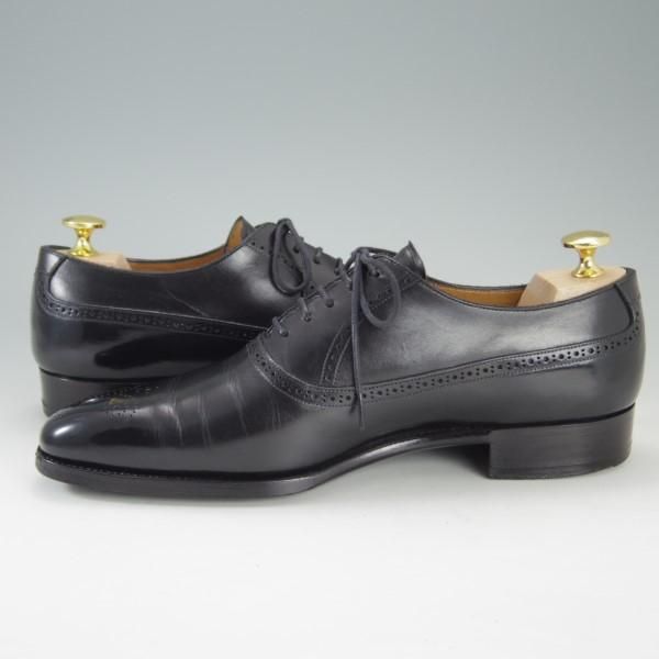 美品★三陽山長 SIZE 7【★オックスフォードシューズ/R309ラスト】カーフ/黒/メンズ/SanyoYamacho★e286
