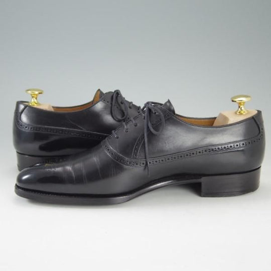 美品★三陽山長 SIZE 7【★オックスフォードシューズ/R309ラスト】カーフ/黒/メンズ/SanyoYamacho★e286