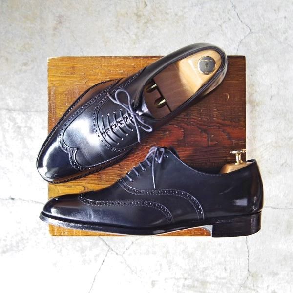 美品★三陽山長 SIZE 7.5【★オックスフォードシューズ】カーフ/黒/メンズ/SanyoYamacho★e287