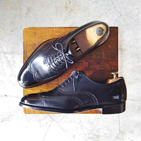 美品★三陽山長 SIZE 7.5【★オックスフォードシューズ】カーフ/黒/メンズ/SanyoYamacho★e287