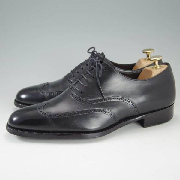 美品★三陽山長 SIZE 7.5【★オックスフォードシューズ】カーフ/黒/メンズ/SanyoYamacho★e287