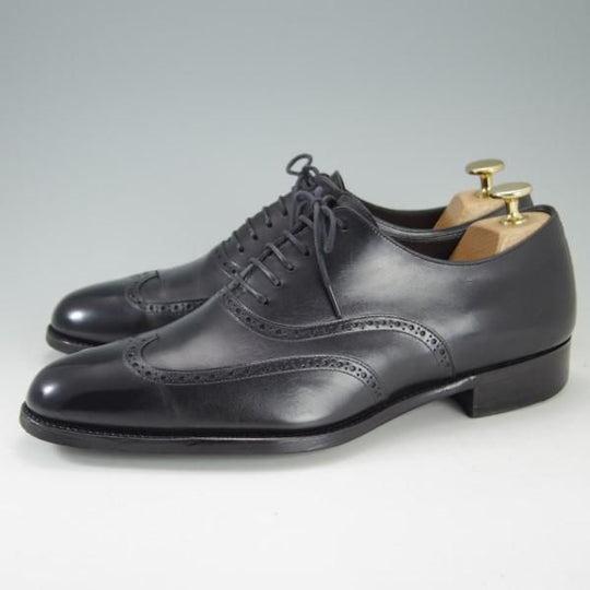 美品★三陽山長 SIZE 7.5【★オックスフォードシューズ】カーフ/黒/メンズ/SanyoYamacho★e287