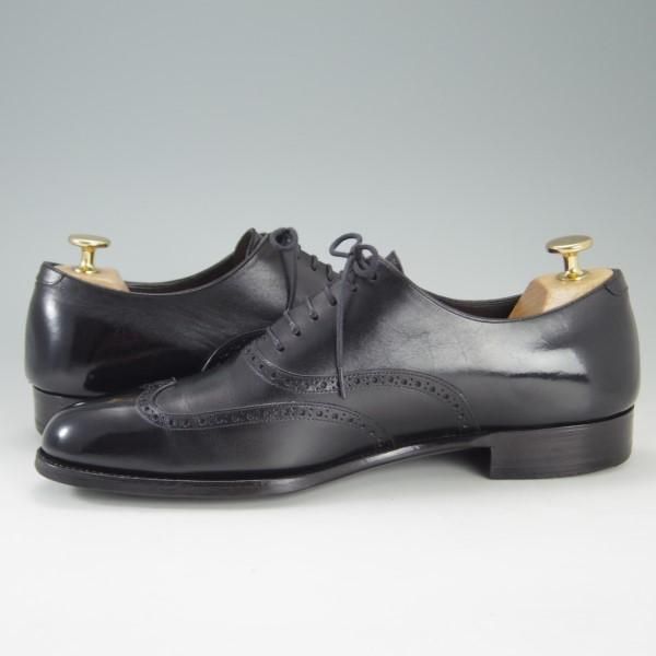 美品★三陽山長 SIZE 7.5【★オックスフォードシューズ】カーフ/黒/メンズ/SanyoYamacho★e287