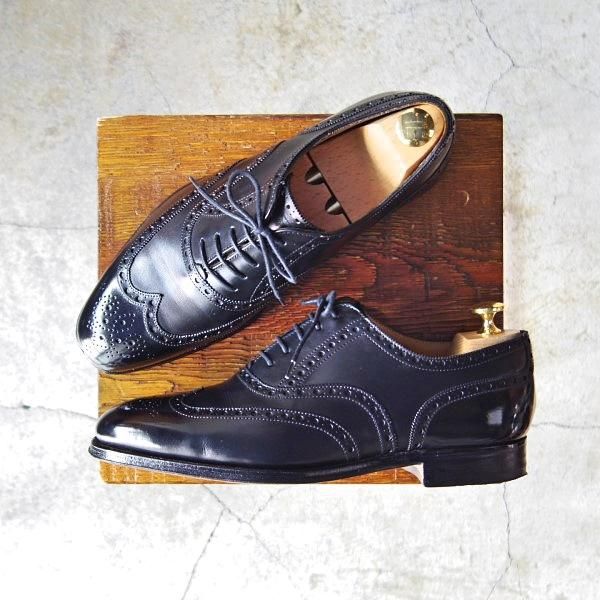 美品★(英)グレンソン 6.5F【貴重★footmaster/フットマスター】22356-01/フルブローグ/カーフ/黒/メンズ/GRENSON★e288