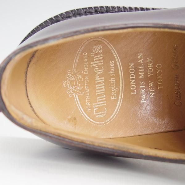 美品★チャーチ 50G/UK5【定価￥101,520-★シャノン/SHANNON】103ラスト/5都市ロゴ/ポリッシュドバインダーカーフ/赤茶/Church's★e307