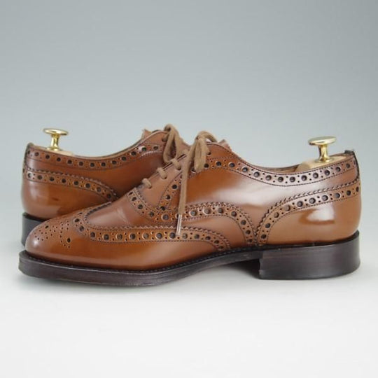 美品★チャーチ 50G/UK5【定価￥95,040-★バーウッド/BURWOOD】81ラスト/5都市ロゴ/ポリッシュドバインダーカーフ/メンズ/Church's★e308