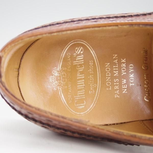 美品★チャーチ 50G/UK5【定価￥95,040-★バーウッド/BURWOOD】81ラスト/5都市ロゴ/ポリッシュドバインダーカーフ/メンズ/Church's★e308