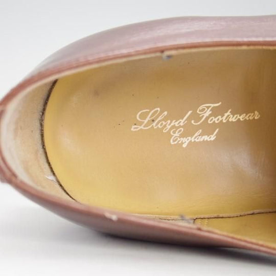 美品★ロイドフットウェア 5.5E【ダイナイトソール仕様★(英)BARKER製/Vシリーズ】Uチップ/カーフ/茶/メンズ/Lloyd Footwear★e310