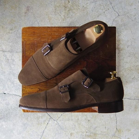 極上★(伊)ベッタニン&ベントゥーリ SIZE 6【グッドイヤーフレックス製法★ダブルモンク】スエード/メンズ/Bettanin&Venturi★e312