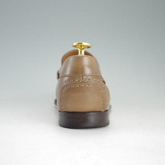 極上★(伊)サントーニ SIZE 4.5(UK5.5程度)【★コインローファー】カーフ/薄茶/メンズ/Santoni★e313