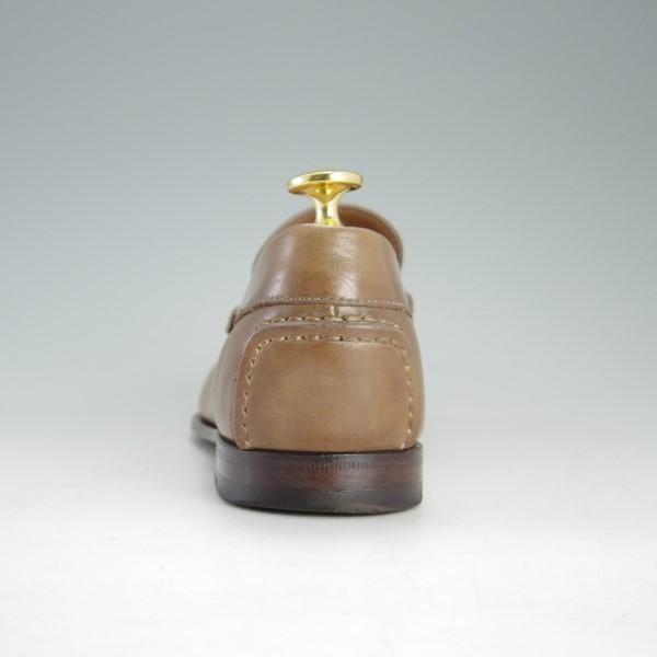 極上★(伊)サントーニ SIZE 4.5(UK5.5程度)【★コインローファー】カーフ/薄茶/メンズ/Santoni★e313
