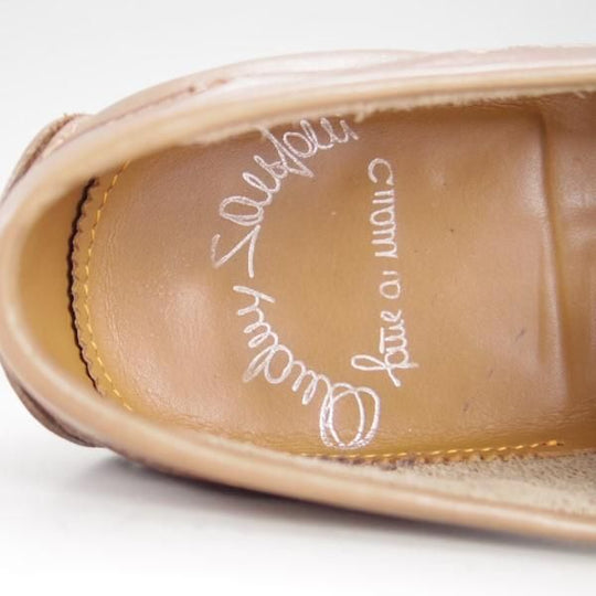 極上★(伊)サントーニ SIZE 4.5(UK5.5程度)【★コインローファー】カーフ/薄茶/メンズ/Santoni★e313