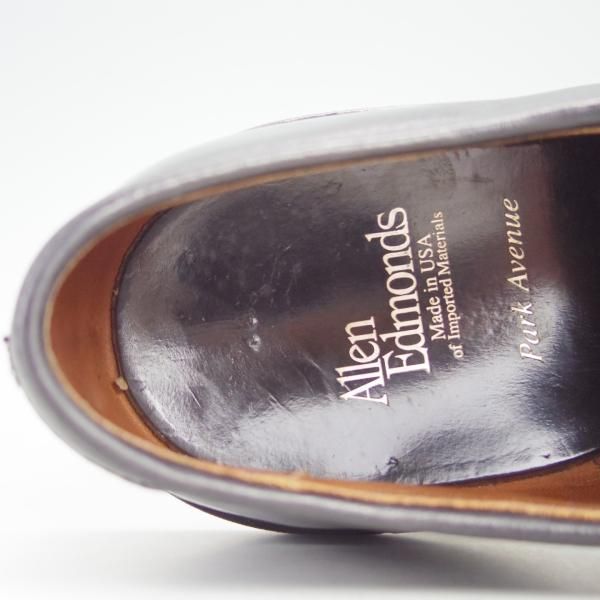 極上★(米)アレンエドモンズ 9D【定価￥74,520-★パークアベニュー/Park Avenue】ストレートチップ/カーフ/黒/ALLEN EDMONDS★e321