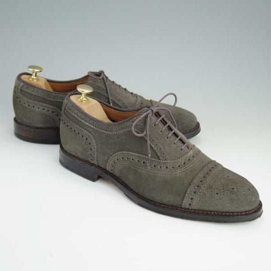 美品★(米)アレンエドモンズ 7.5E【モデル定価￥74,520-★ストランド/Strand】セミブローグ/スエード/メンズ/ALLEN EDMONDS★e322