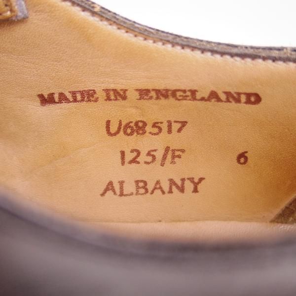 美品★(英)チーニー 6F【★アルバニー/ALBANY】125ラスト/プレーントゥ/カーフ/黒/メンズ/CHEANEY★e323