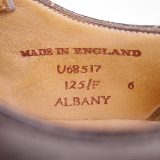 美品★(英)チーニー 6F【★アルバニー/ALBANY】125ラスト/プレーントゥ/カーフ/黒/メンズ/CHEANEY★e323