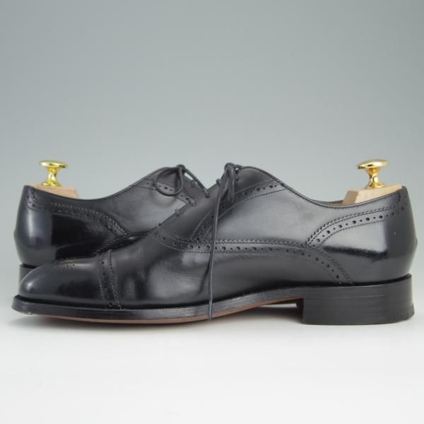 極美品★(英)BARKER/バーカー 6G【グッドイヤーウェルテッド製法★セミブローグ/NEWCASTLE】368117/カーフ/黒/メンズ★e325