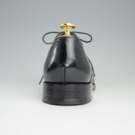 極美品★(英)BARKER/バーカー 6G【グッドイヤーウェルテッド製法★セミブローグ/NEWCASTLE】368117/カーフ/黒/メンズ★e325