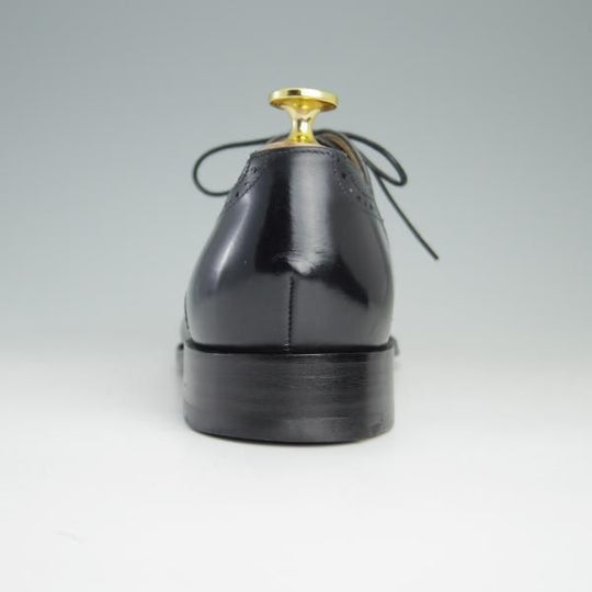 極美品★(英)BARKER/バーカー 6G【グッドイヤーウェルテッド製法★セミブローグ/NEWCASTLE】368117/カーフ/黒/メンズ★e325