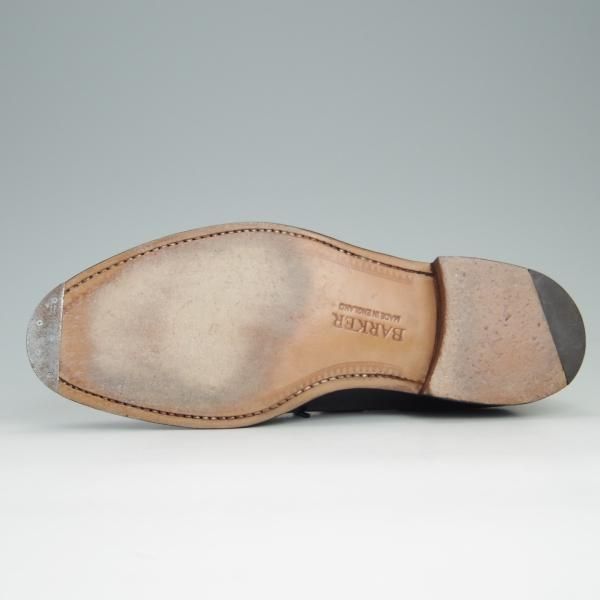 極美品★(英)BARKER/バーカー 6G【グッドイヤーウェルテッド製法★セミブローグ/NEWCASTLE】368117/カーフ/黒/メンズ★e325