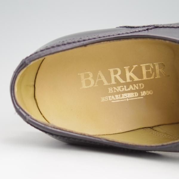 極美品★(英)BARKER/バーカー 6G【グッドイヤーウェルテッド製法★セミブローグ/NEWCASTLE】368117/カーフ/黒/メンズ★e325