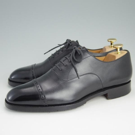 極上★(スペイン製)YANKO/ヤンコ SIZE 6.5【グッドイヤーウェルテッド製法★パンチドキャップトゥ】39078/カーフ/黒/メンズ★e326