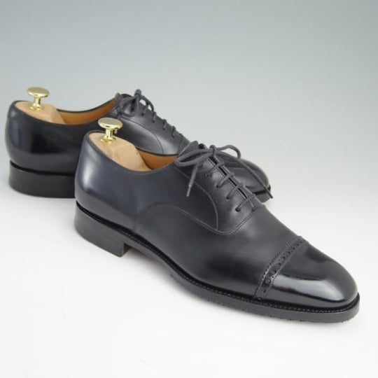 極上★(スペイン製)YANKO/ヤンコ SIZE 6.5【グッドイヤーウェルテッド製法★パンチドキャップトゥ】39078/カーフ/黒/メンズ★e326