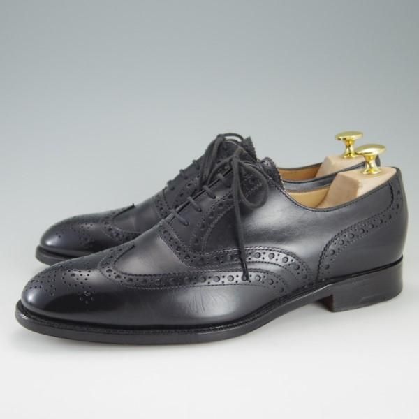 極上★(英)アルフレッド・サージェント製 UK6.5/US7D【★ブルックスブラザーズ別注/Peal&co】フルブローグ/黒/メンズ/Alfred Sargent★e327