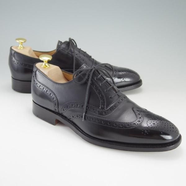 極上★(英)アルフレッド・サージェント製 UK6.5/US7D【★ブルックスブラザーズ別注/Peal&co】フルブローグ/黒/メンズ/Alfred Sargent★e327